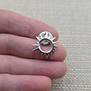 Sterling Silver Radiant Sun Pin A4668